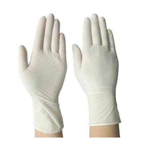 Powder free latex examination glove